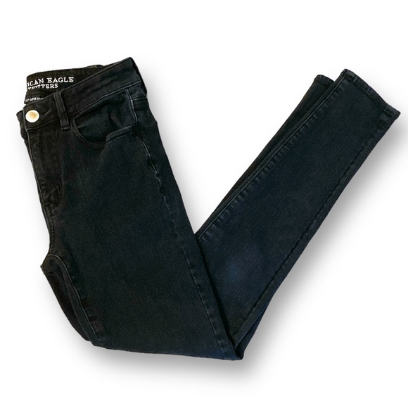AEO black 360 super stretch hi-rise jeggings - Picture 4 of 9